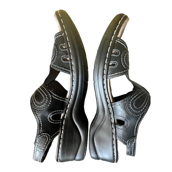 Clarks Collection Ultimate Comfort Size 12 Black Sandals - Picture 2 of 7